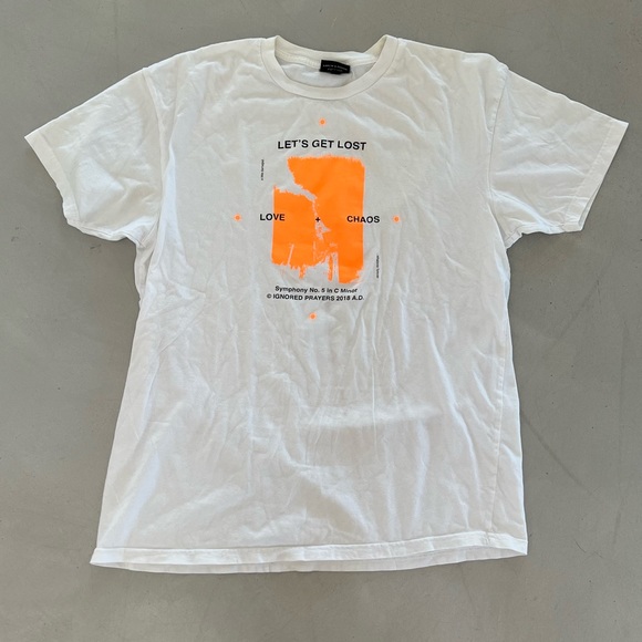 IGNORED PRAYERS WHITE LOVE & CHAOS T-SHIRT - Picture 2 of 6
